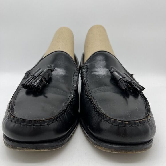 Florsheim Men's Loafer Dress Shoes Black Leather Moc Toe Tasseled Slip On 9.5 D - Picture 2 of 11